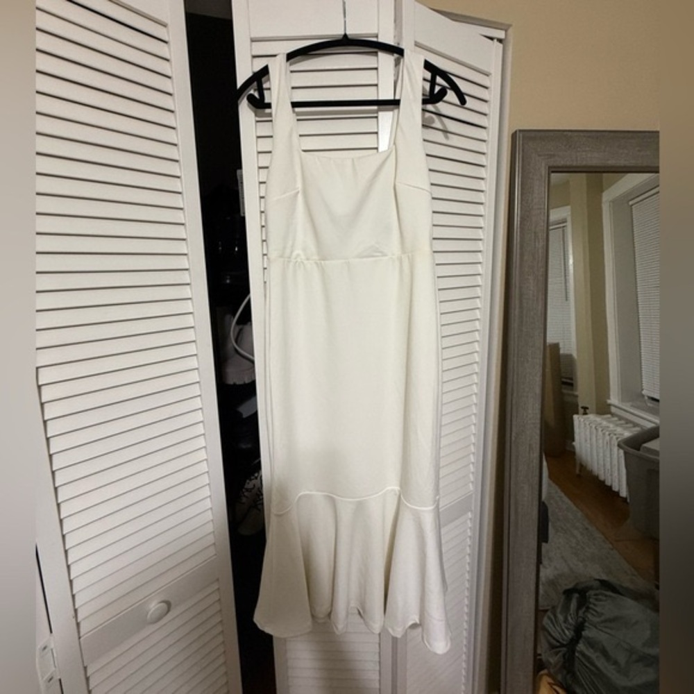 LuLus Elegant White Sleeveless Dress